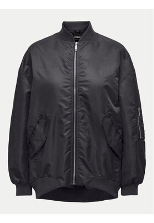 only - ONLY Kurtka bomber Mille 15322732 Szary Oversize. Kolor: szary. Materiał: syntetyk