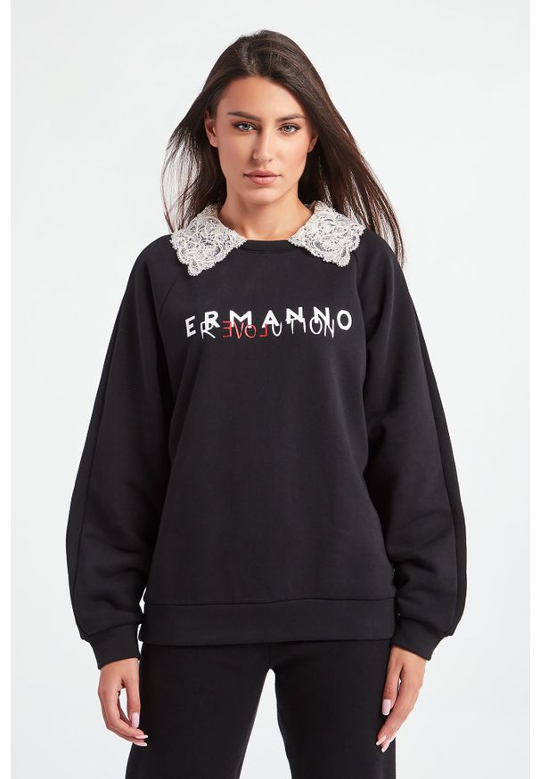 Ermanno Firenze - BLUZA ERMANNO FIRENZE. Materiał: koronka. Wzór: koronka, aplikacja, nadruk