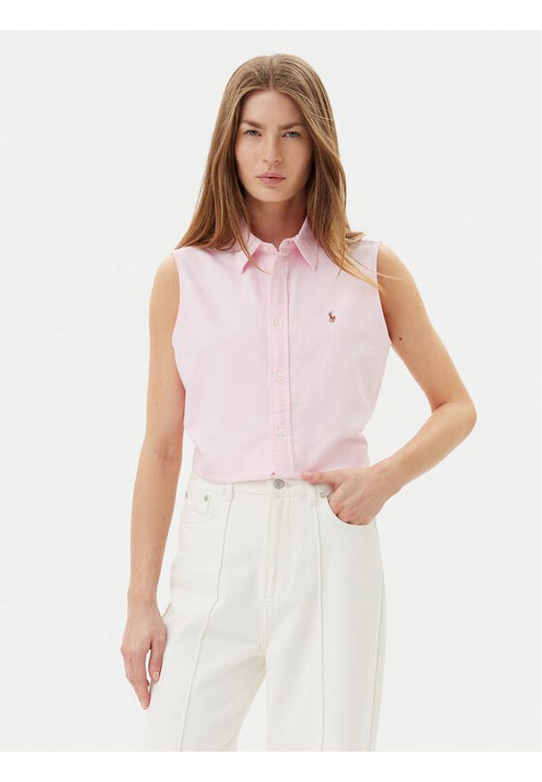 Polo Ralph Lauren Koszula 211968896003 Różowy Classic Fit. Typ kołnierza: polo. Kolor: różowy. Materiał: bawełna