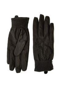 Lee - DAMSKIE RĘKAWICZKI LEE LEATHER GLOVES BLACK LD135901. Materiał: skóra. Styl: klasyczny, elegancki