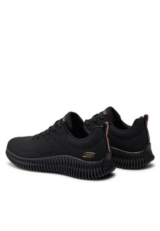 skechers - Skechers Sneakersy Bobs Geo-How Marvelous 117422/BBK Czarny. Kolor: czarny. Materiał: skóra