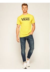 Vans T-Shirt Classic VN000GGG Żółty Regular Fit. Kolor: żółty. Materiał: bawełna