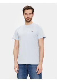 Tommy Jeans T-Shirt Classic DM0DM09598 Błękitny Regular Fit. Kolor: niebieski. Materiał: bawełna