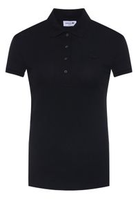 Lacoste Polo PF5462 Czarny Slim Fit. Typ kołnierza: polo. Kolor: czarny. Materiał: bawełna