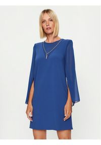 Rinascimento Sukienka koktajlowa CFC0115580003 Niebieski Regular Fit. Kolor: niebieski. Materiał: syntetyk. Styl: wizytowy