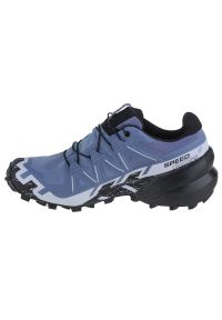 salomon - Buty do biegania Salomon Speedcross 6 Gtx W 473023 niebieskie. Zapięcie: sznurówki. Kolor: niebieski. Materiał: guma, syntetyk, materiał, tkanina. Szerokość cholewki: normalna. Technologia: Gore-Tex. Model: Salomon Speedcross #3