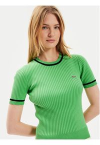 Lacoste Sweter AF6946 Zielony Slim Fit. Kolor: zielony. Materiał: syntetyk