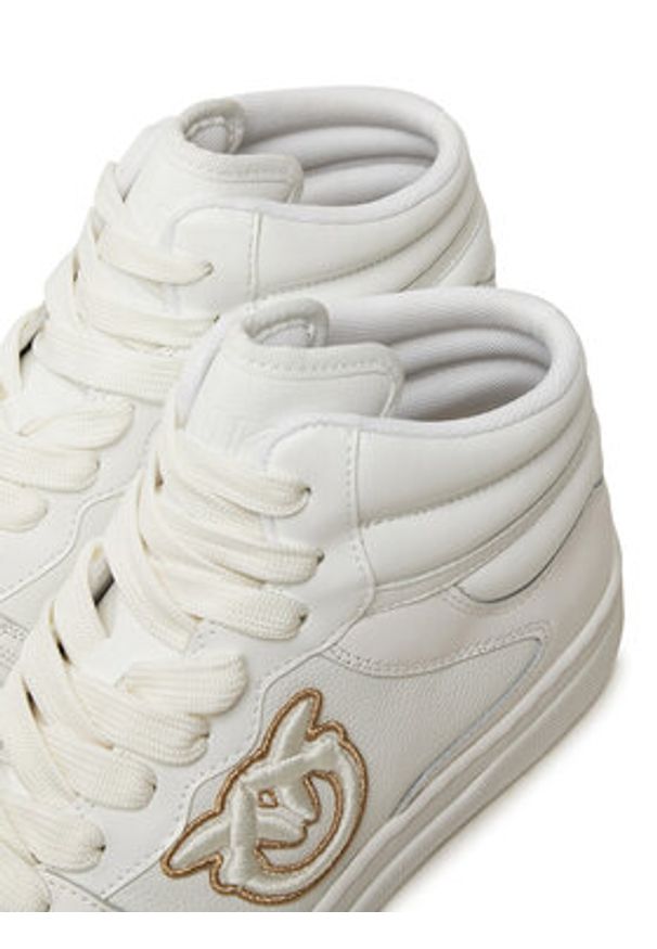 Pinko - PINKO Sneakersy Mandy 02 SS0051 P035 Écru. Materiał: skóra