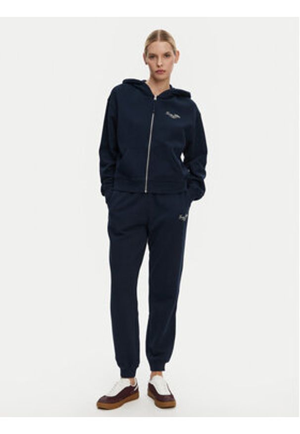 TOMMY HILFIGER - Tommy Hilfiger Spodnie dresowe WW0WW45576 Granatowy Regular Fit. Kolor: niebieski. Materiał: bawełna