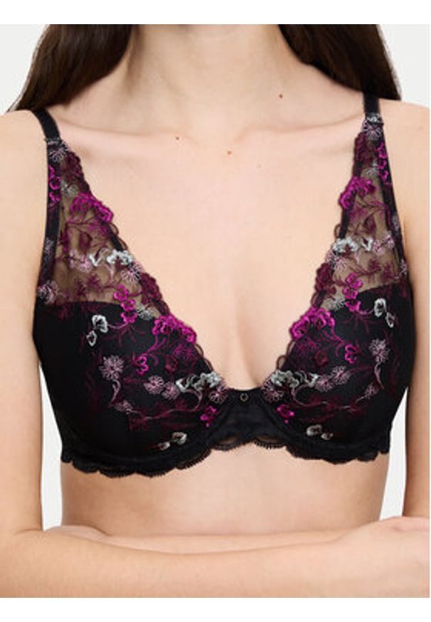 Triumph Biustonosz z fiszbiną Sensual Spotlight 10219831 Czarny. Kolor: czarny. Materiał: syntetyk