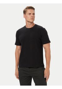 BOSS T-Shirt Structure 50540567 Czarny Regular Fit. Kolor: czarny. Materiał: syntetyk #1