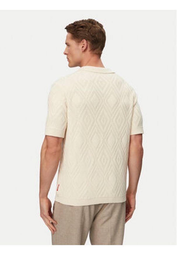 JOOP! Jeans Koszula Diamor 30101667 Kremowy Regular Fit. Kolor: kremowy. Materiał: bawełna