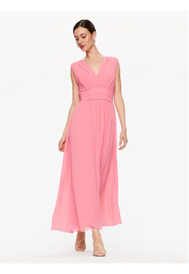 Rinascimento Sukienka wieczorowa CFC0114421003 Różowy Regular Fit. Kolor: różowy. Materiał: syntetyk. Styl: wizytowy