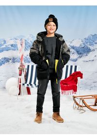 Sinsay - Kurtka rozpinana z kapturem - wielobarwny. Typ kołnierza: kaptur