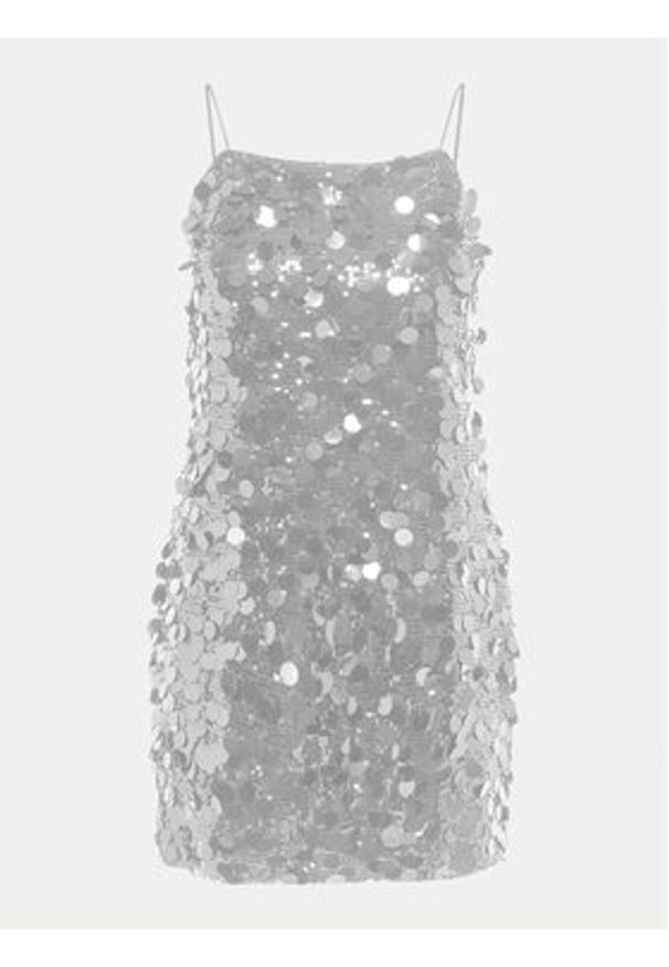 only - ONLY Sukienka koktajlowa Jadel 15332687 Srebrny Regular Fit. Kolor: srebrny. Materiał: syntetyk. Styl: wizytowy