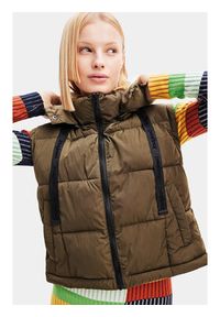 Desigual Płaszcz zimowy 23WWEW39 Zielony Oversize. Kolor: zielony. Materiał: syntetyk. Sezon: zima