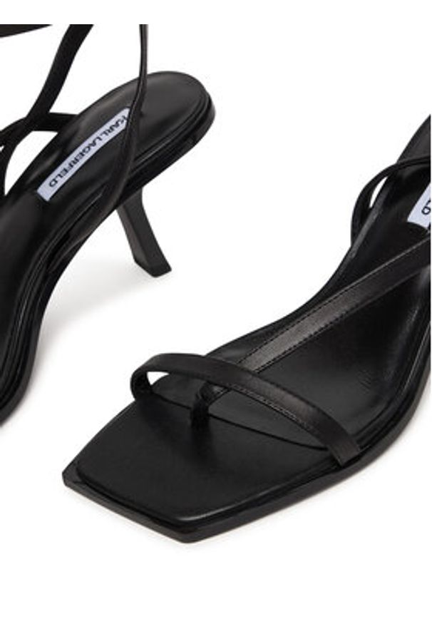 Karl Lagerfeld - KARL LAGERFELD Sandały Karmel KL33606 Czarny. Kolor: czarny. Materiał: skóra