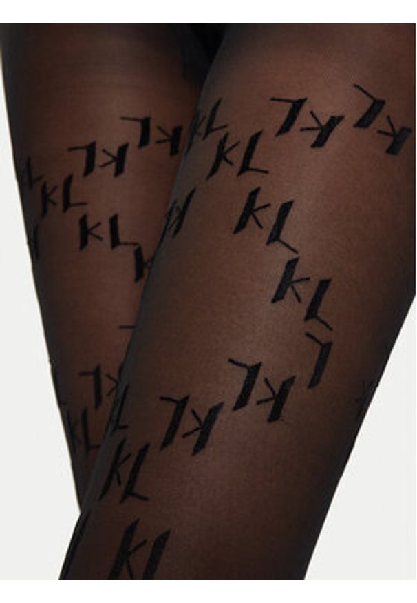 Karl Lagerfeld - KARL LAGERFELD Rajstopy Damskie 246W3903 Czarny. Kolor: czarny. Materiał: poliamid, materiał