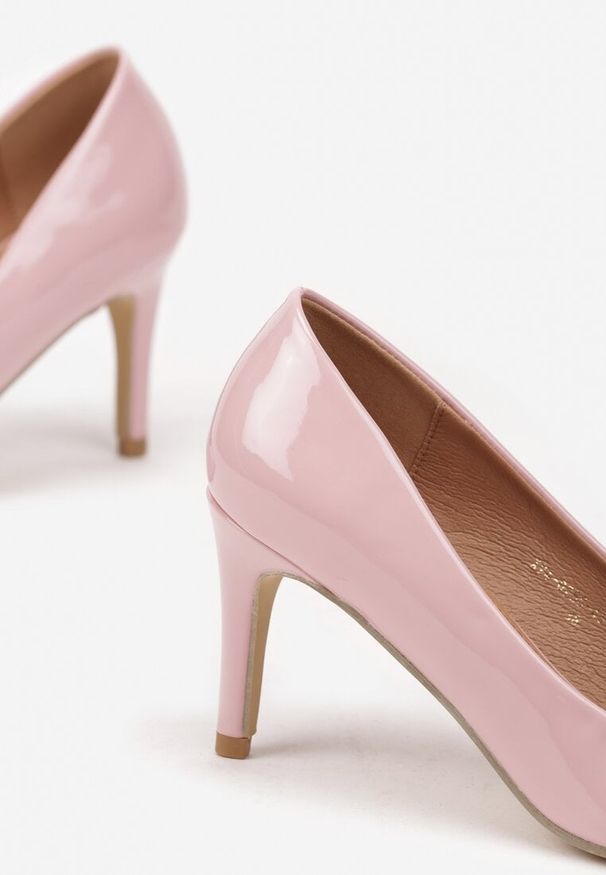 Born2be - Różowe Klasyczne Lakierowane Szpilki Vices Naoise. Kolor: różowy. Materiał: lakier. Obcas: na szpilce. Styl: klasyczny