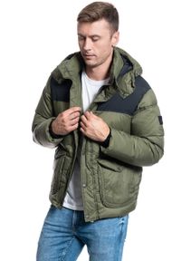 Lee - MĘSKA KURTKA ZIMOWA LEE PUFFER JACKET OLIVE GREEN L86NSZNX. Sezon: zima #9