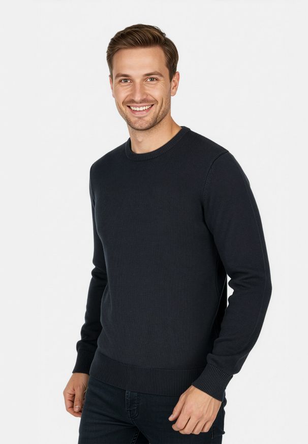 Volcano - Bawełniany sweter S-RAYAN. Okazja: na co dzień. Materiał: bawełna. Styl: klasyczny, casual, elegancki