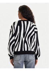 Vero Moda Sweter Siljeanimal 10330808 Biały Regular Fit. Kolor: biały. Materiał: wiskoza #5