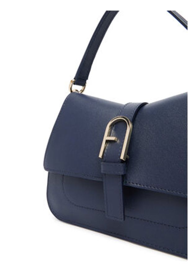 Furla Torebka Flow Mini Top WB01032 BX2045 BG 4852S Granatowy. Kolor: niebieski. Materiał: skórzane