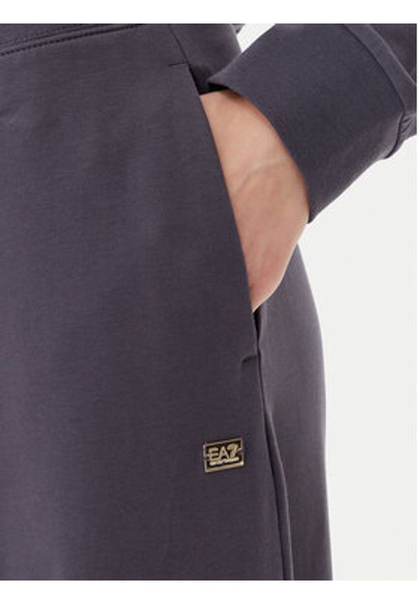 EA7 Emporio Armani Spodnie dresowe 7W000083 AF13135 U8115 Szary Wide Leg. Kolor: szary. Materiał: bawełna