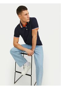 Jack & Jones - Jack&Jones Polo Paulos 12136668 Granatowy Slim Fit. Typ kołnierza: polo. Kolor: niebieski. Materiał: bawełna #3