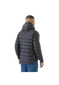 Kurtka puchowa męska Rab Electron Pro Down Jacket z kapturem. Typ kołnierza: kaptur. Kolor: pomarańczowy, wielokolorowy, szary. Materiał: puch
