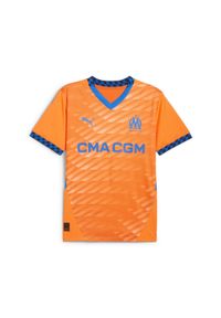 Puma - Męska koszulka Olympique Marsylia 24/25 PUMA. Kolor: żółty, niebieski, wielokolorowy, pomarańczowy. Sport: piłka nożna