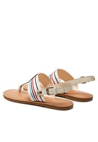 TOMMY HILFIGER - Tommy Hilfiger Sandały Flat Sandal Stripes FW0FW07924 Beżowy. Kolor: beżowy #2