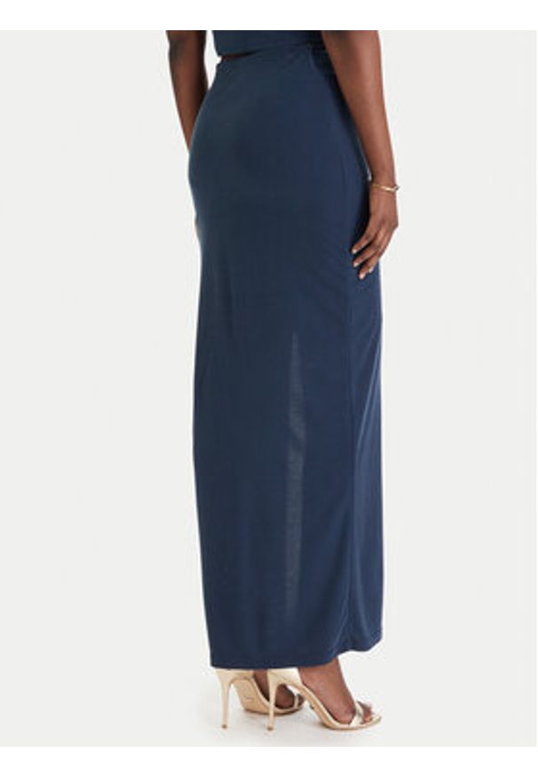 Guess Spódnica maxi W6GD15 K2936 Granatowy Slim Fit. Kolor: niebieski
