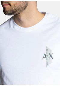 Koszulka męska biała Armani Exchange 3LZTAB ZJ8TZ 1100. Kolor: biały