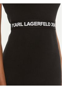 Karl Lagerfeld Jeans Sukienka codzienna 241J1303 Czarny Slim Fit. Okazja: na co dzień. Kolor: czarny. Materiał: bawełna. Typ sukienki: proste. Styl: casual #5