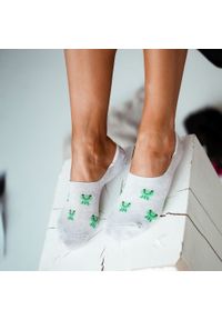 Milena - Szare mikrostopki damskie w żabki 1037. Kolor: szary. Materiał: poliamid, bawełna, elastan #1