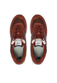 New Balance Sneakersy U5744DM Brązowy. Kolor: brązowy. Materiał: skóra, zamsz #2