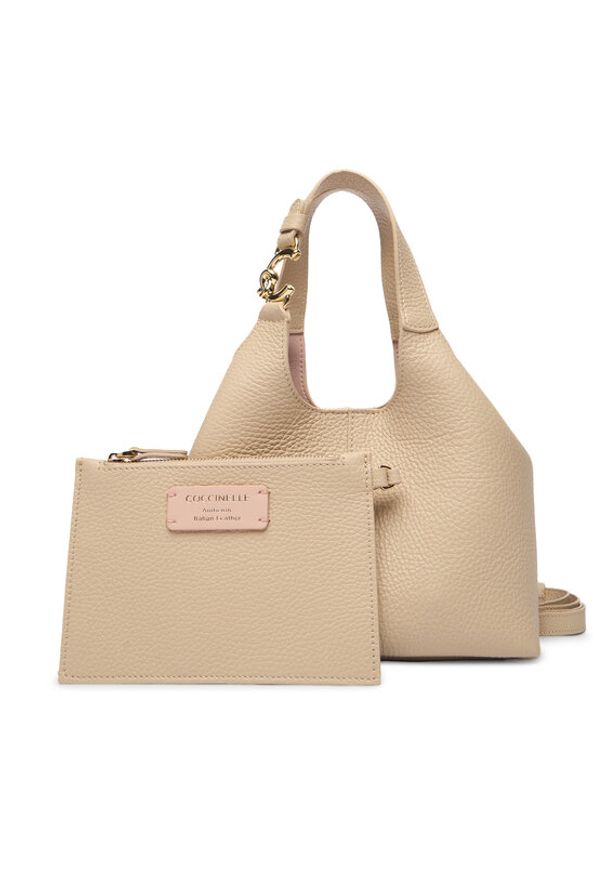 Coccinelle Torebka SHA Coccinelle C-Easy E1 SHA 58 01 01 Beżowy. Kolor: beżowy. Materiał: skórzane