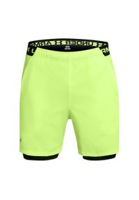 Spodenki treningowe męskie Under Armour Vanish Woven 2in1 Sts. Kolor: zielony #1