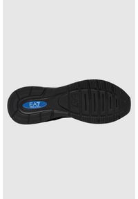 EA7 Emporio Armani - EA7 Czarne sneakersy męskie z białym logo. Kolor: czarny #2