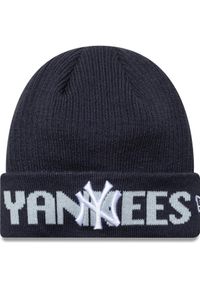 Czapka Beanie New Era Wordmark NYY Navy. Kolor: niebieski. Styl: sportowy #1