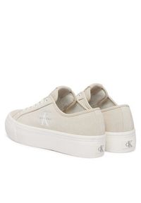 Calvin Klein Sneakersy Vulc Flatf Laceup Suede HW0HW03088 Beżowy. Kolor: beżowy. Materiał: zamsz, skóra #5