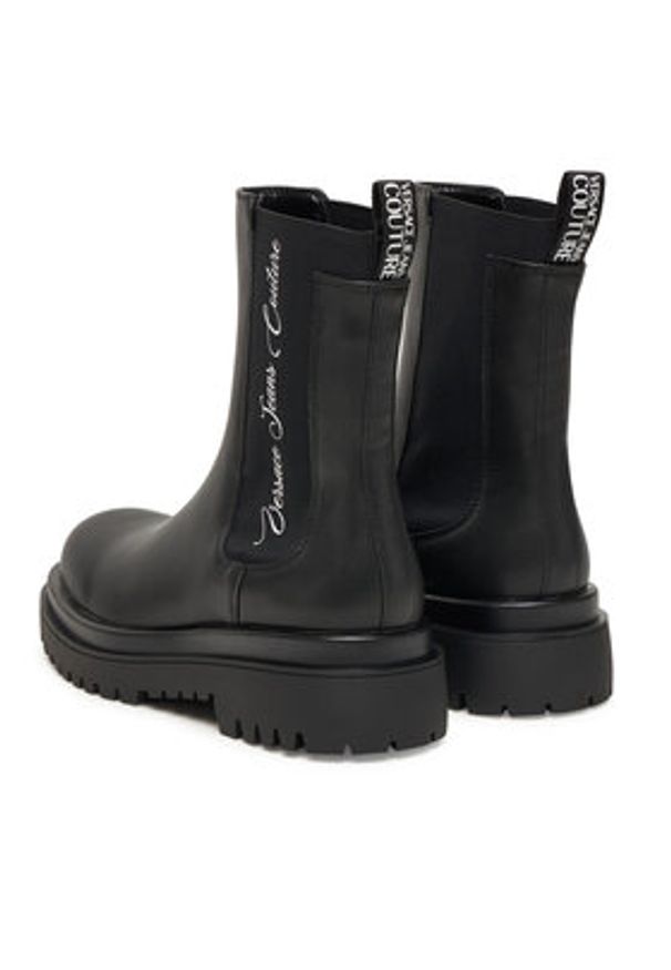 Versace Jeans Couture Sztyblety 79VA3S60 Czarny. Kolor: czarny. Materiał: skóra