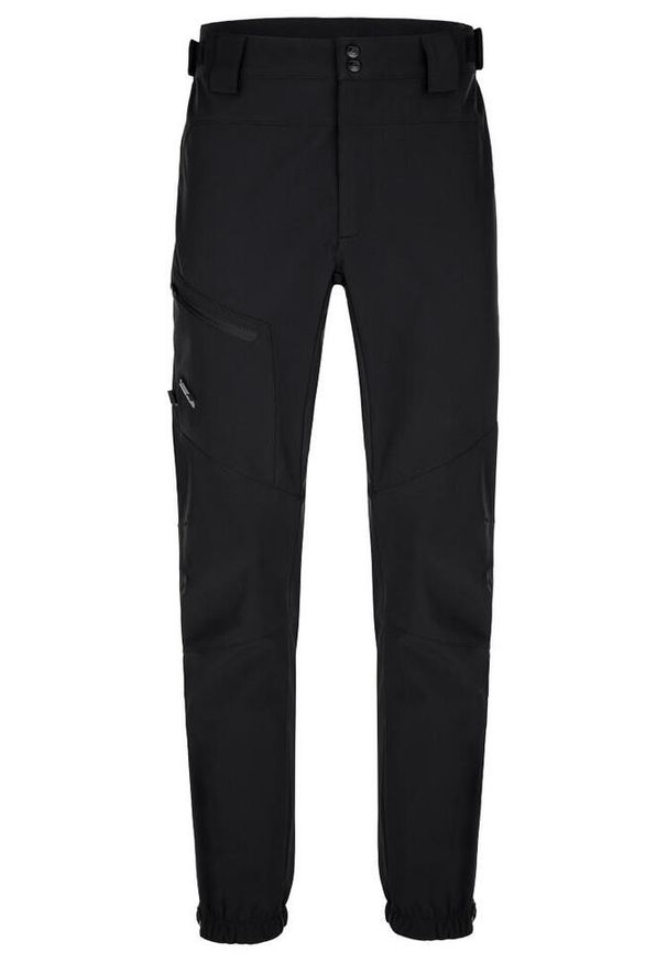 ALPINE PRO - Czarne Spodnie Softshell dla Mężczyzn - Wiatroodporne i Oddychające. Kolor: czarny. Materiał: softshell. Sport: turystyka piesza