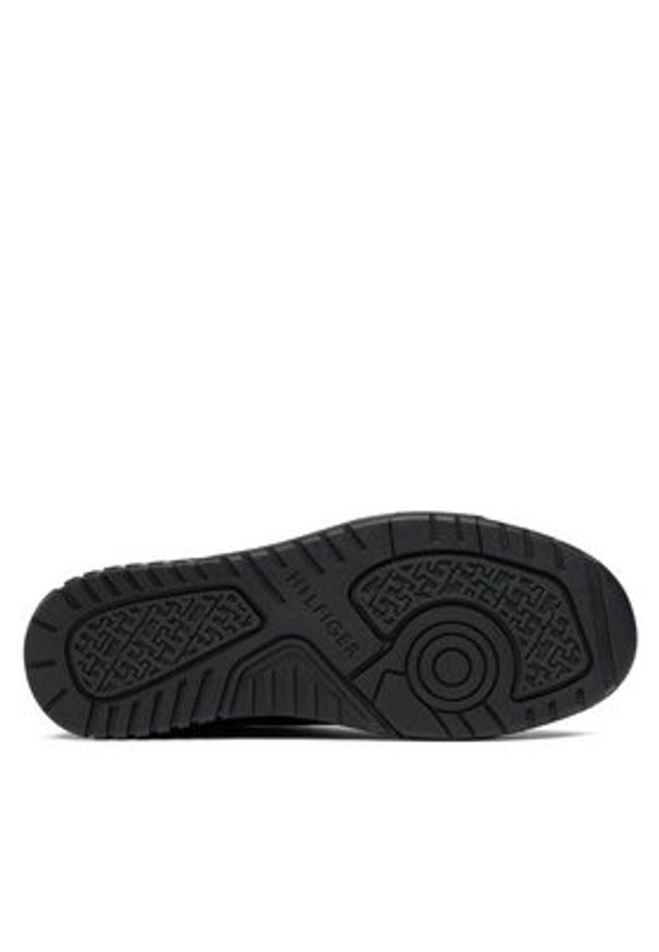 TOMMY HILFIGER - Tommy Hilfiger Sneakersy Th Basket Core Leather Ess FM0FM05040 Czarny. Kolor: czarny. Materiał: skóra