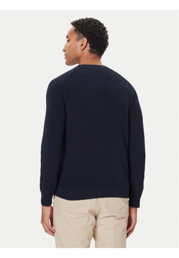 BOSS Sweter C-Illian 50543136 Granatowy Regular Fit. Kolor: niebieski. Materiał: bawełna