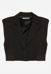Renee - Czarna Kamizelka Garniturowa Zapinana na Guzik Tiamas. Okazja: na co dzień, do pracy, na spotkanie biznesowe. Kolor: czarny. Wzór: jednolity. Styl: klasyczny, casual, biznesowy #3