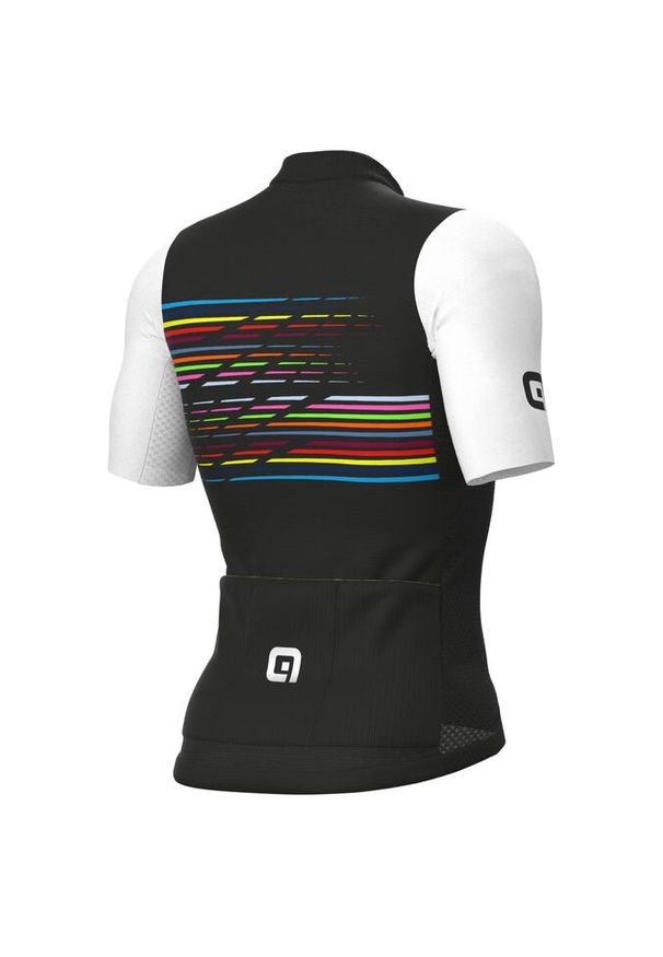 ALÉ CYCLING - Koszulka rowerowa męska Alé Maglia MC Logo. Kolor: biały, czarny, wielokolorowy