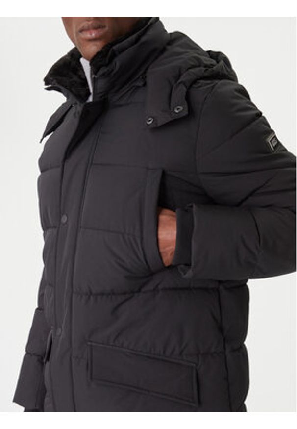 Karl Lagerfeld - KARL LAGERFELD Kurtka zimowa 505035 554586 Czarny Regular Fit. Typ kołnierza: dekolt w karo. Kolor: czarny. Materiał: syntetyk. Sezon: zima