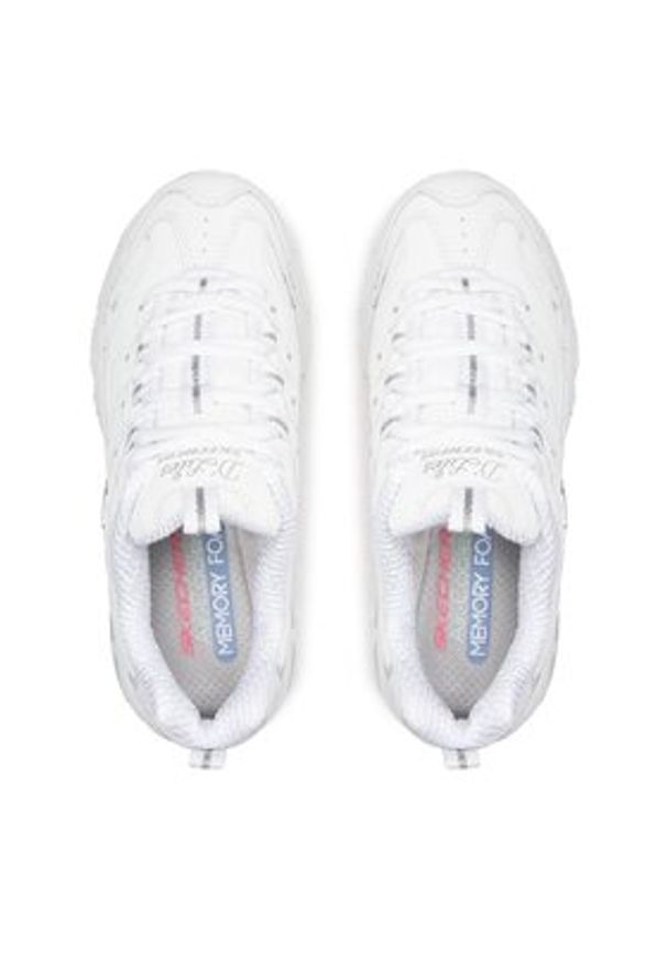 skechers - Skechers Sneakersy Play On 11949/WSL Biały. Kolor: biały. Materiał: skóra